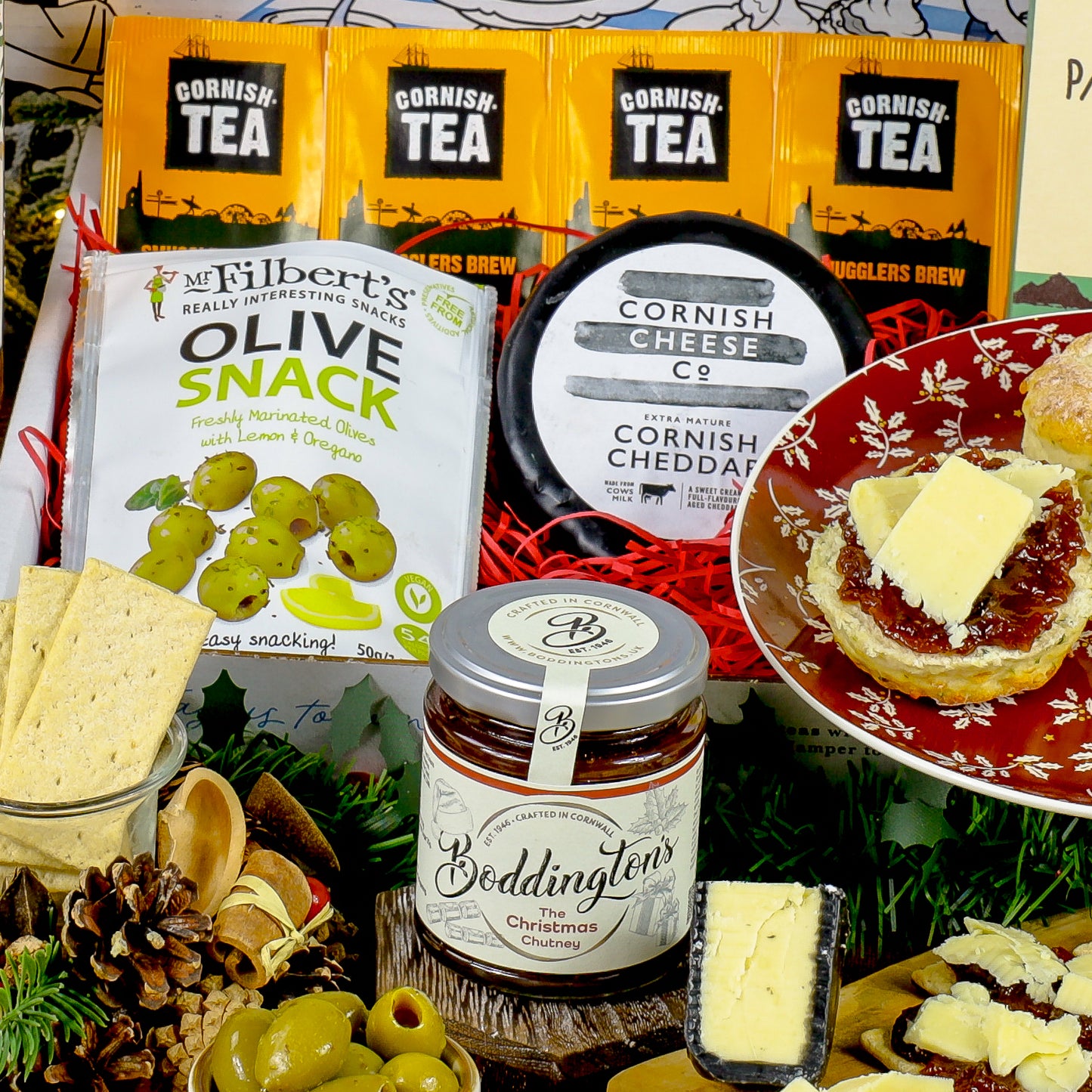 The Festive Cheese Tea & Cider Hamper