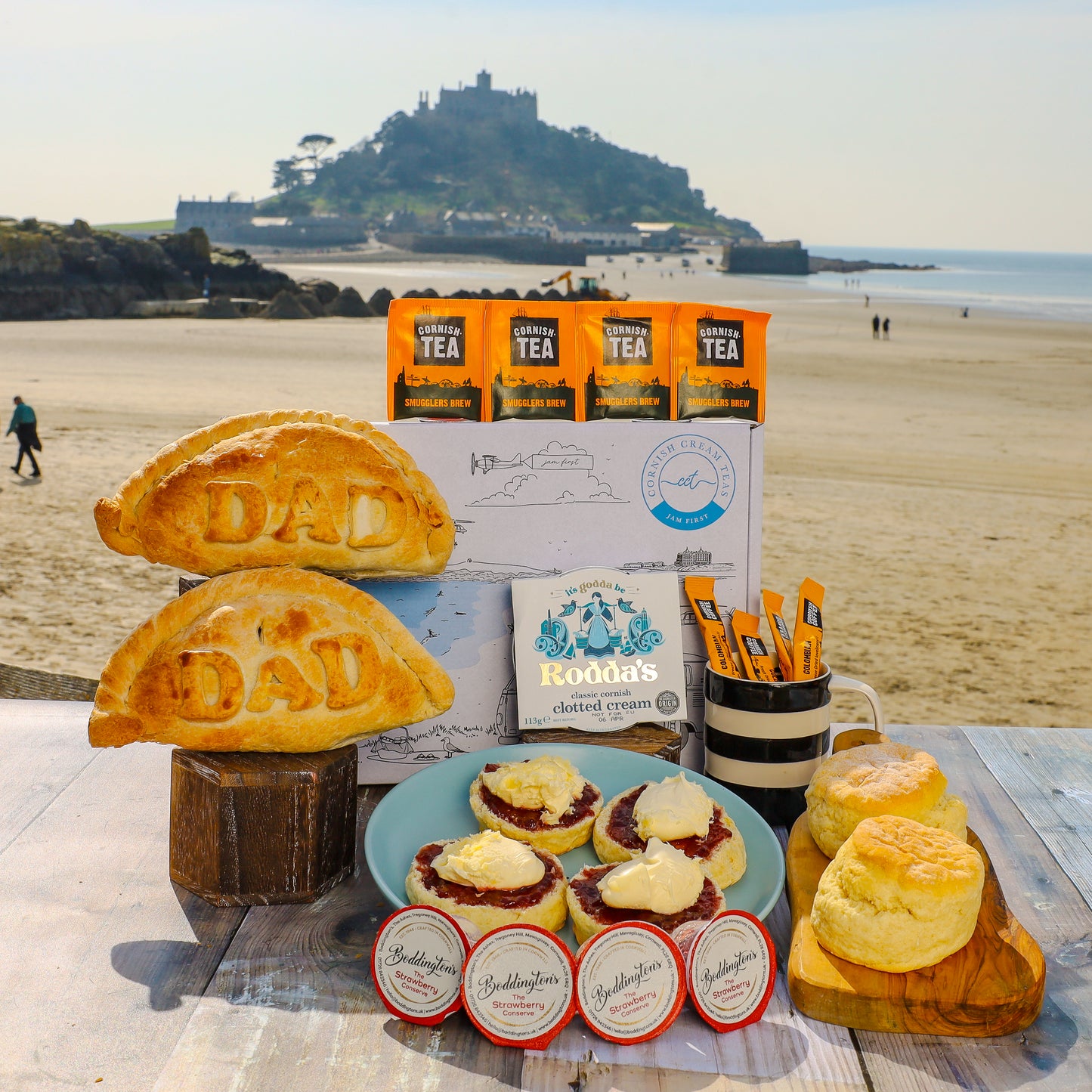 The Large Dads Pasty & Cream Tea Box