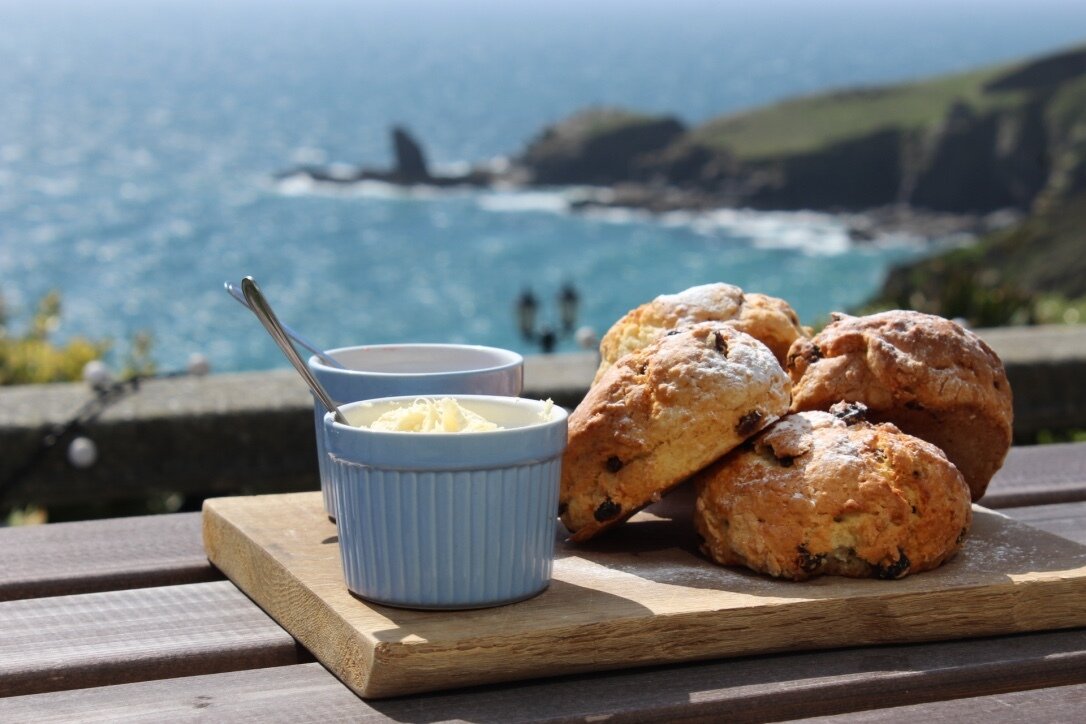 Cornwall Cream Tea With a View From Housel Bay