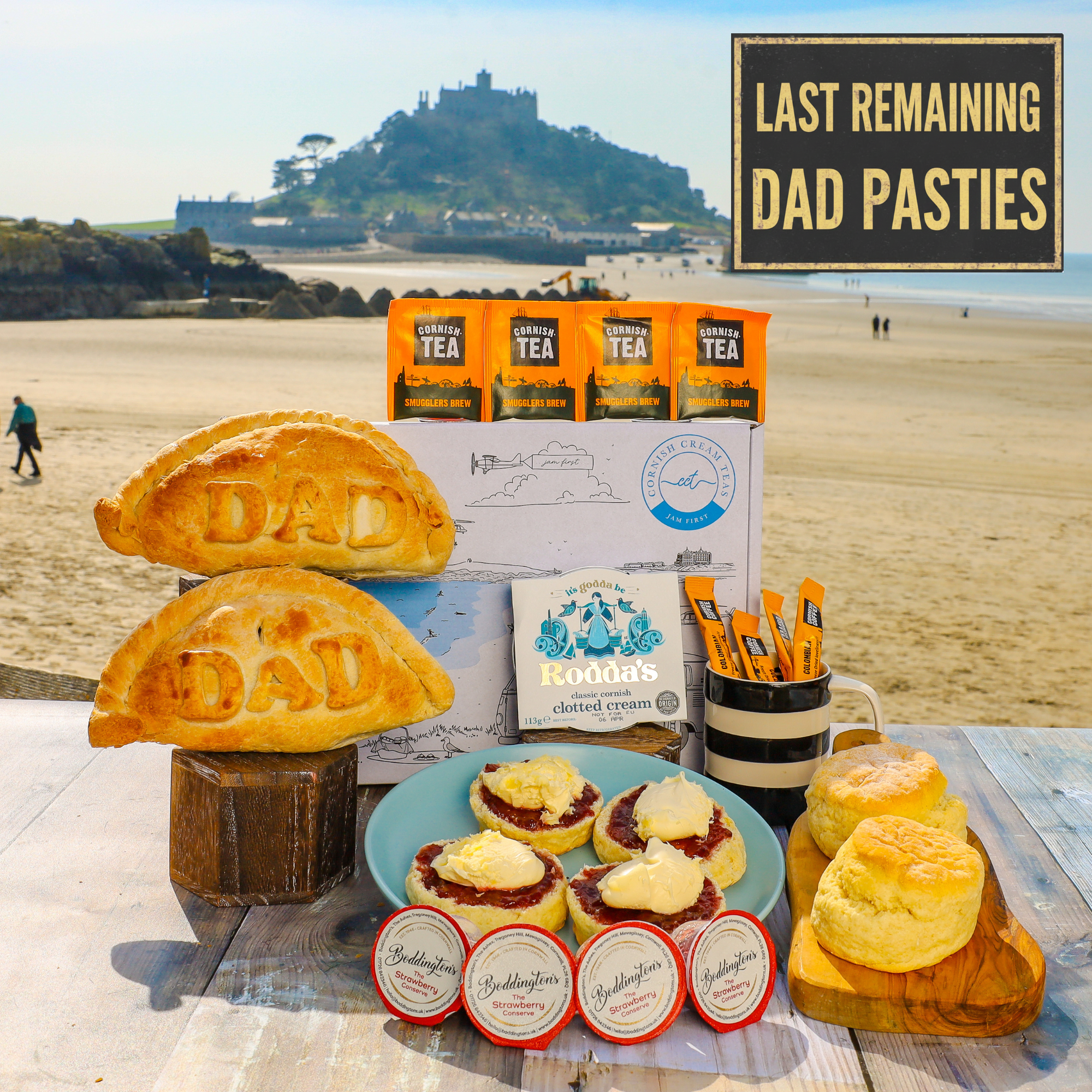 The Large Dads Pasty & Cream Tea Box – Cornish Cream Teas