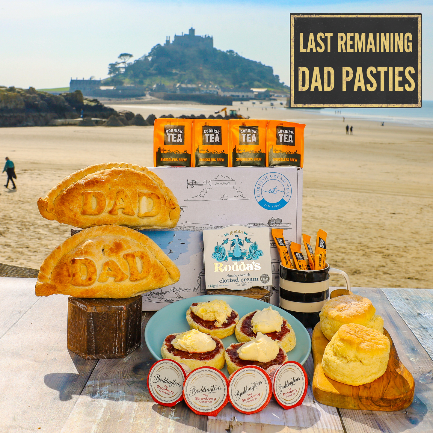 The Large Dads Pasty & Cream Tea Box