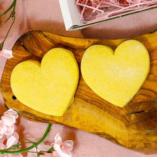2 x Heart Shaped Shortbread Biscuits