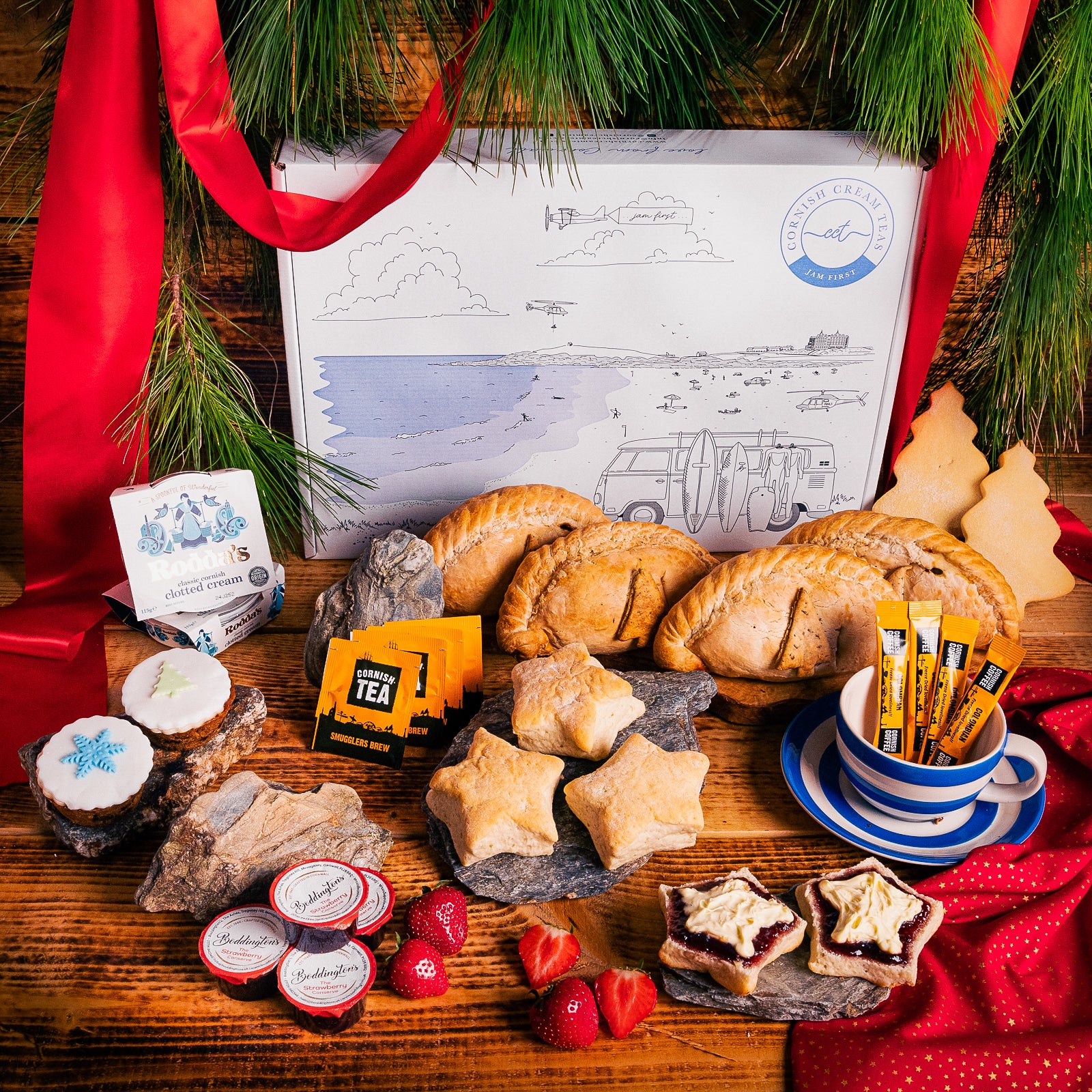 The Large Festive Pasty & Cream Tea Hamper