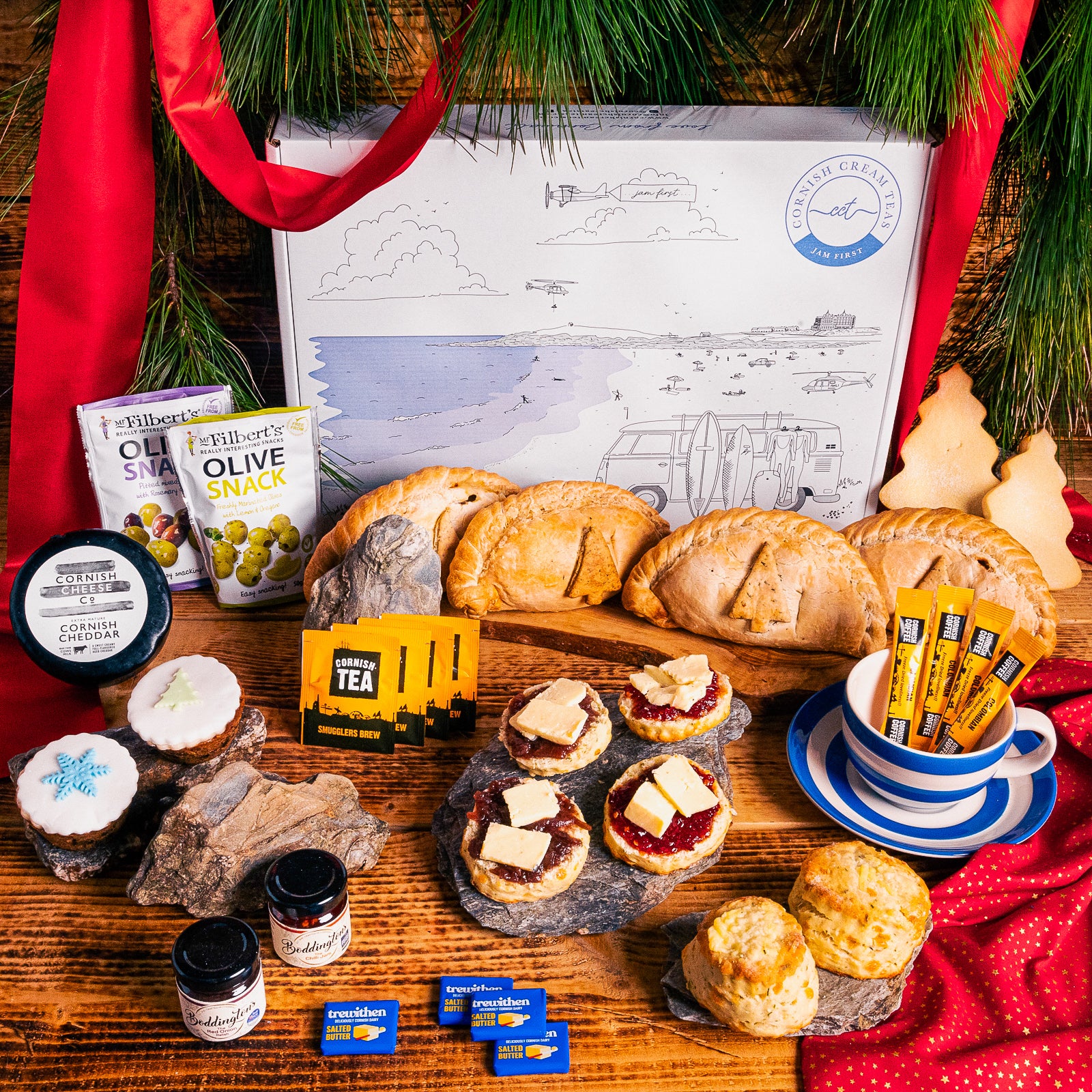 The Large Festive Pasty & Cheese Tea Hamper