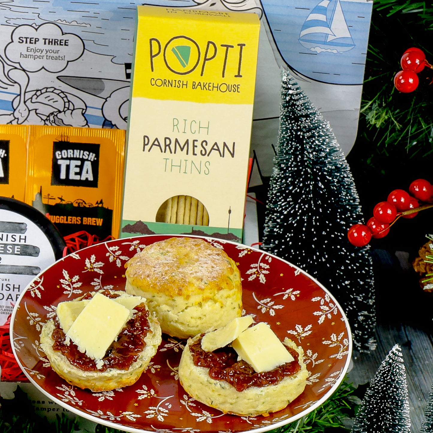 The Festive Cheese Tea & Cider Hamper