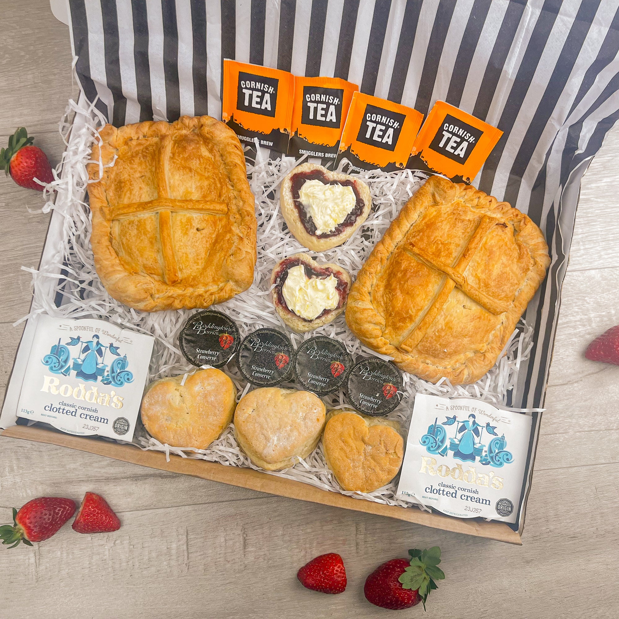 The Large St Piran's Day Pasty and Cream Tea Box